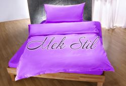 Едноцветно спално бельо за единично легло в лилаво